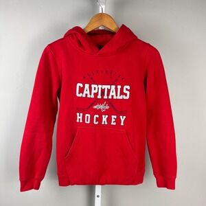 Outer Stuff Hoodie Sweatshirt Kids Medium 10/12 Washington‎ Capitals Hockey Red